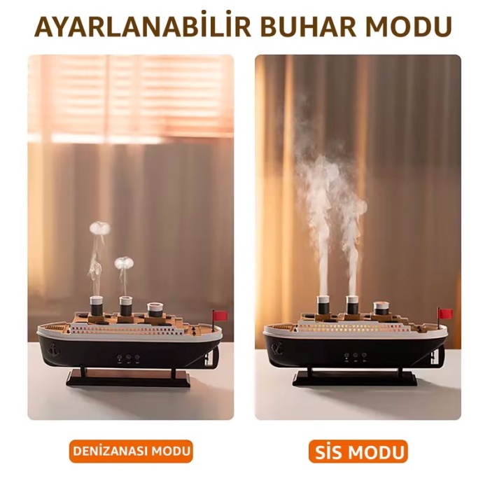 Titanic Aromaterapi Hava Nemlendirici Kuruluğu Önlemek Için Verimli Gemi Dizaynlı Difüzör